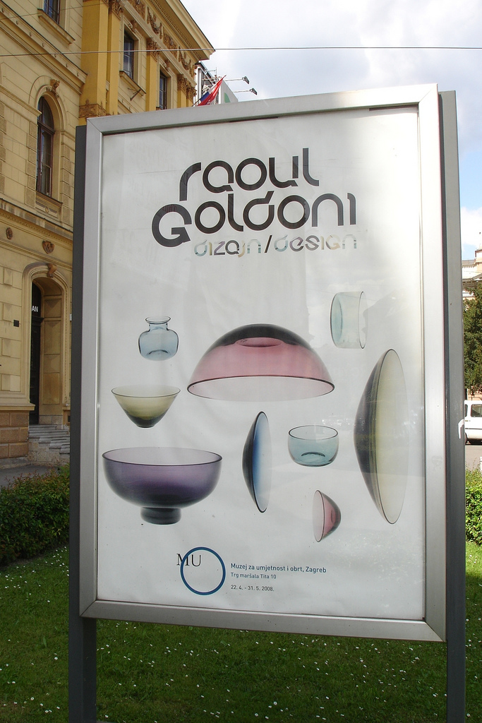 Obr-04: Plakát z výstavy designu v Záhřebu, 2008. Užitková tvorba z let 1959 – 1965